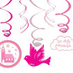 Picture of HOCOMMUNION CHURCH PINK SWIRL DECORATIONS 6 PIECES